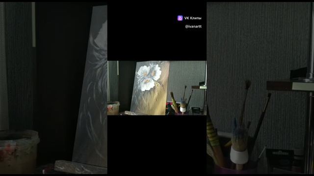 картина акрилом-цветы