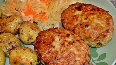 Котлеты пикантные с гарниром. Простые и вкусные рецепты.