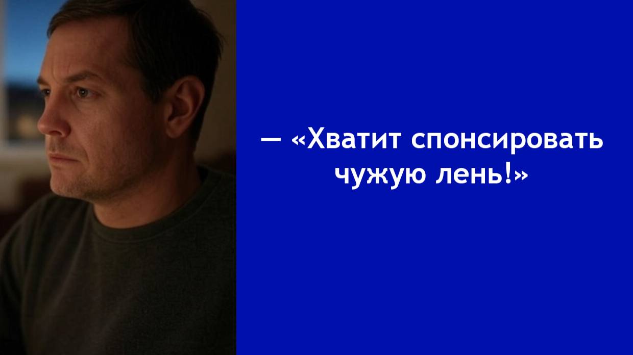 «Если жена не начнёт зарабатывать, помощи больше не будет» — неожиданный ультиматум