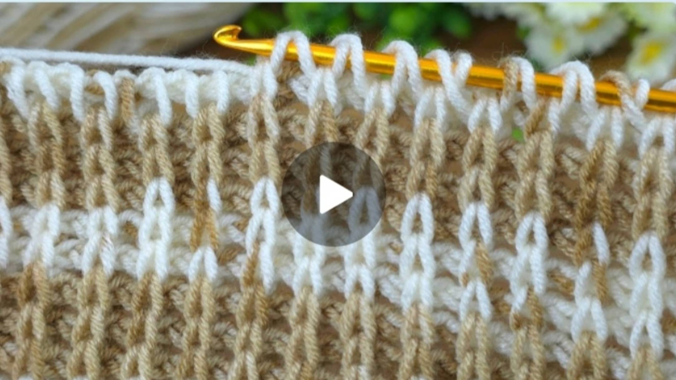 Узор крючком в тунисской технике вязания 🙂 #тунисскоевязание #веселыепетельки #Анявяжет #вязаниекрю