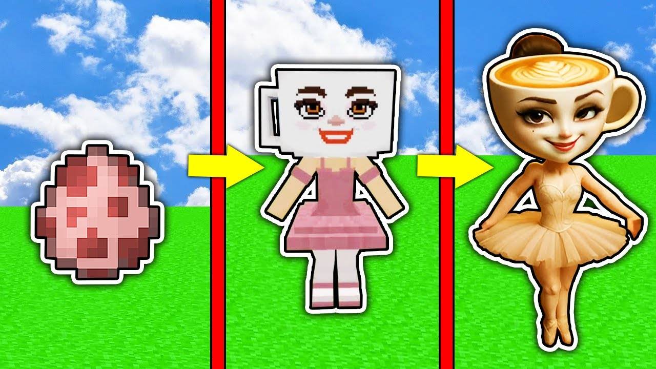 КАК МЕНЯЛАСЬ БАЛЕРИНА КАПУЧИНО МОБ И ЕЁ ЖИЗНЕННЫЙ ЦИКЛ В МАЙНКРАФТ ! ЭВОЛЮЦИЯ И ТРОЛЛИНГ