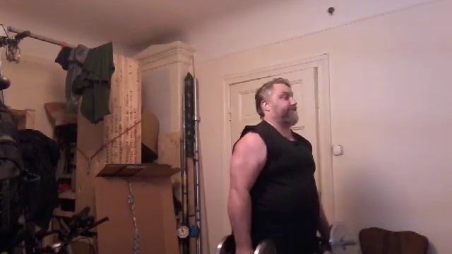 Бицепс с гантелями 74серия 2подход 2x18,5кг 2р,Biceps ar hantelēm 7