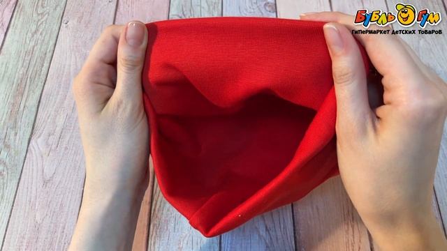 Шапка однотонная красная