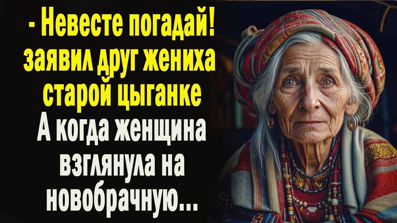 Ради забавы пьяные гости притащили на свадьбу цыганку. Но едва та взглянула на ладонь невесты