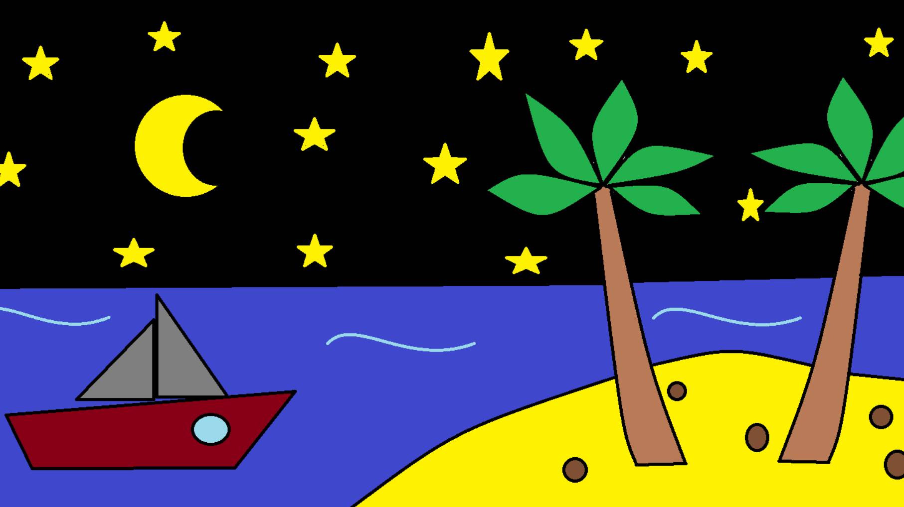 Рисуем в Paint остров