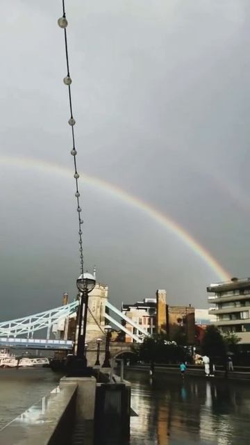 London: rainbow over the Thames!