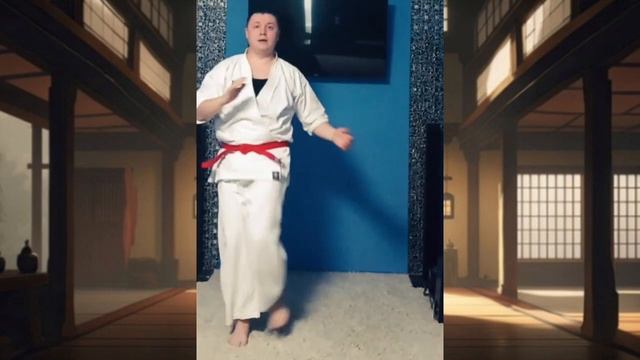 Тренировка дома. Фрагмент моих занятий. Каратэ  experience k
