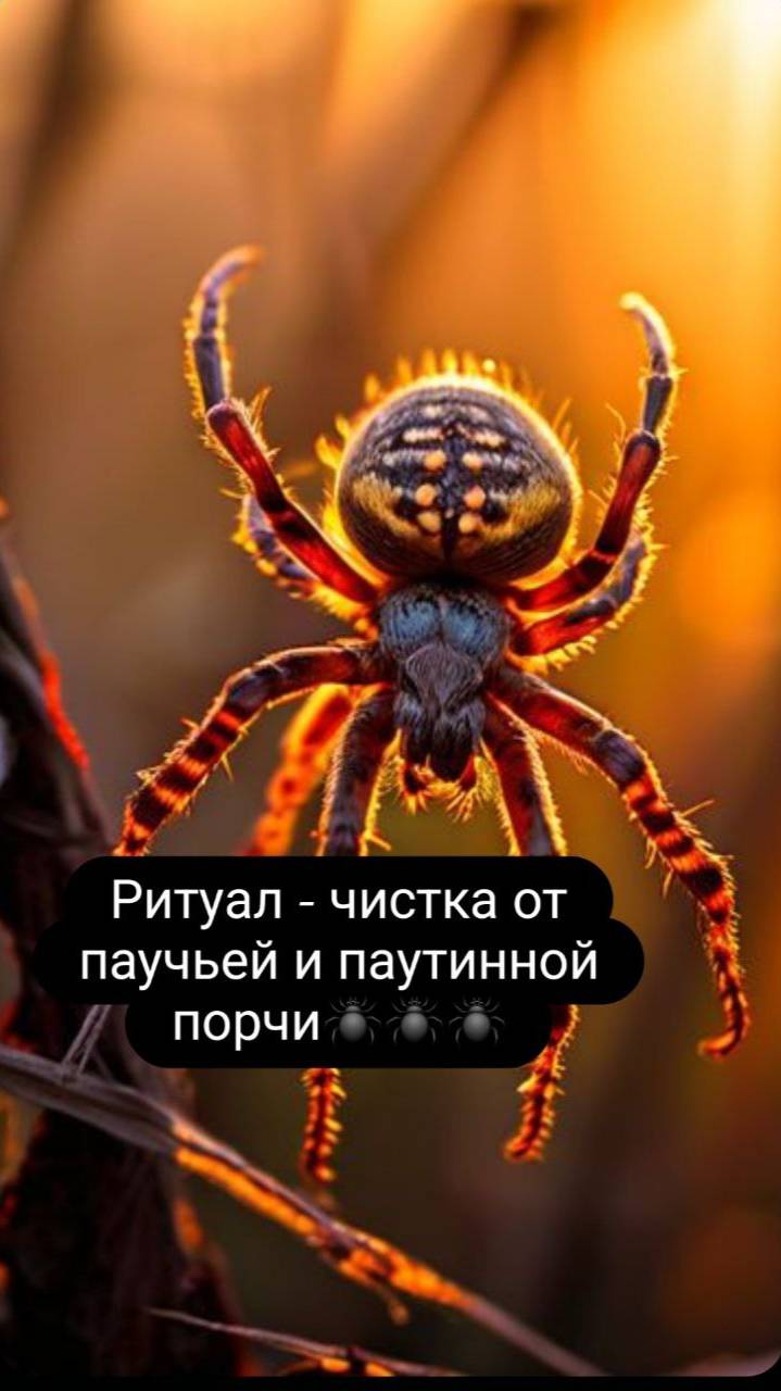 Ритуал - чистка от паучьей или паутинной порчи. #паучьяпорча #чисткаотпаучьейпорчи