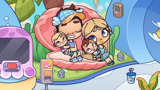 MilaGameАЛИСА С РОДИТЕЛЯМИ В АКВАПАРКЕ 🌊👶 AVATAR WORLD ИСТОРИЯ 💕 РУТИНА СЕМЬИ 👨👩👧👦 ОБНОВЛЕ