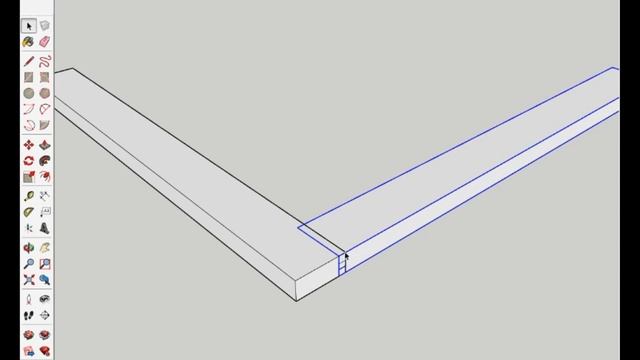 Соединение "шип-проушина" в программе SketchUp
