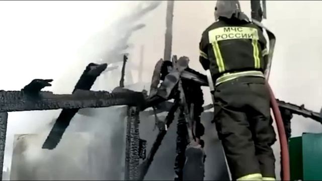 Тушение пожара в дачном доме ВТЗ Зорька под Владимиром