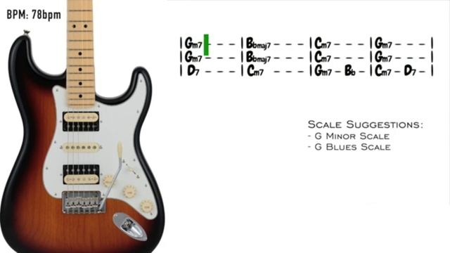 Simple Slow Blues  Backing Track in Gm