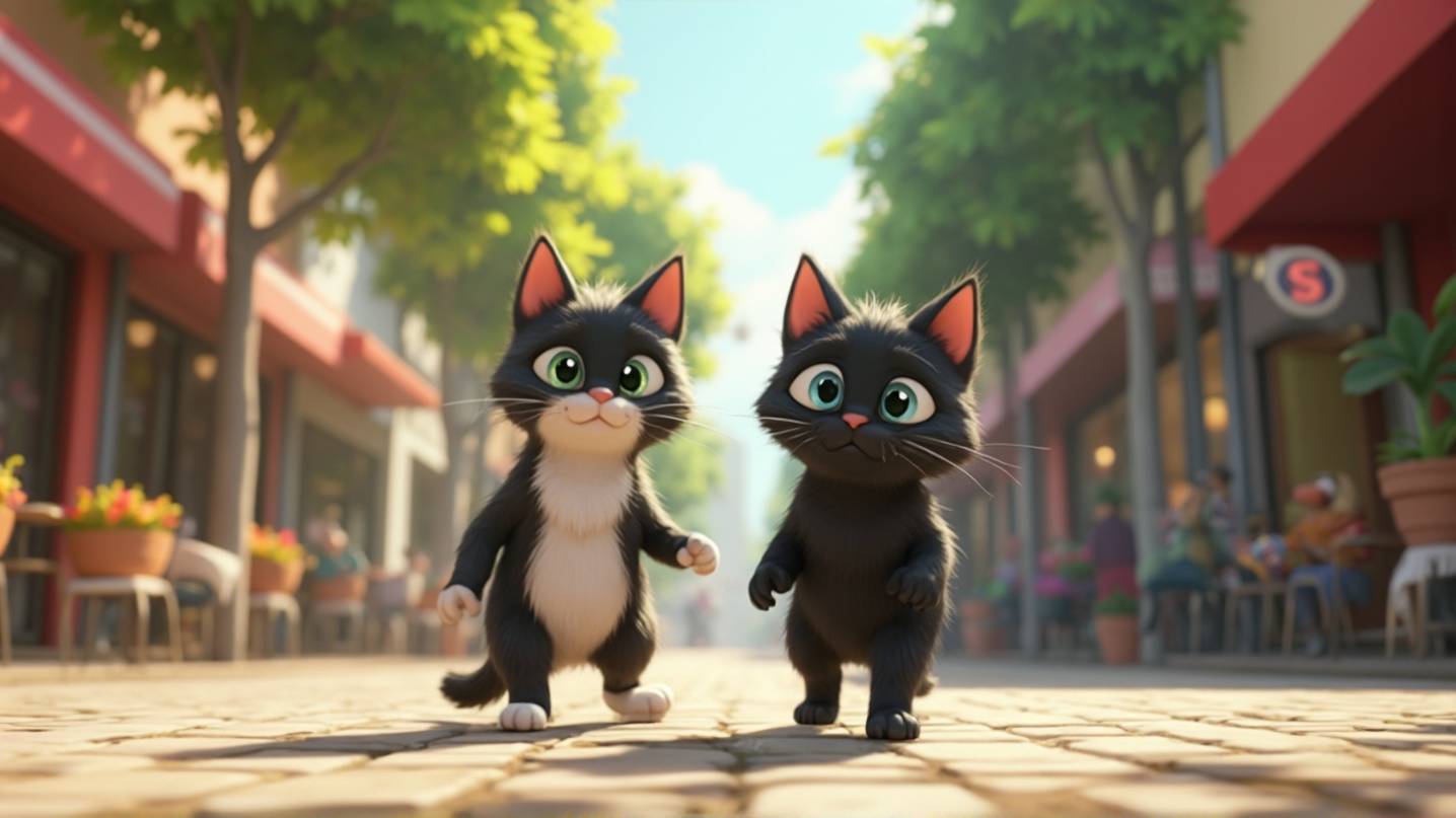 Котики гуляют