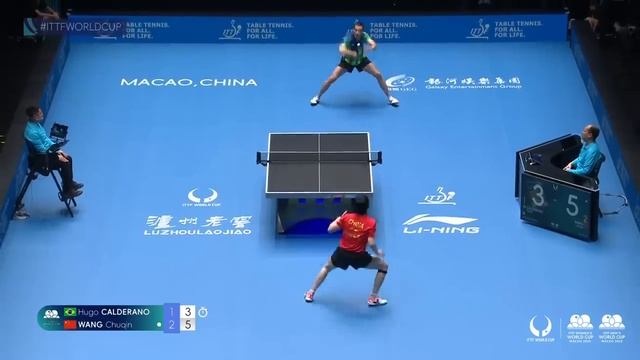 Hugo Calderano vs Wang Chuqin _ Match Highlights _ #ITTFWORLDCUP 2025
