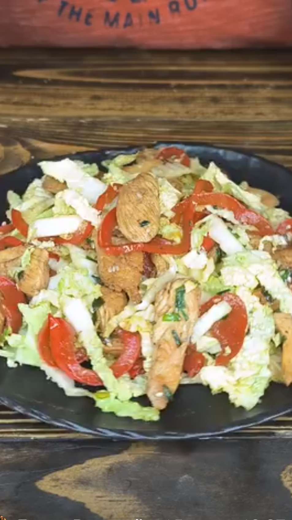 теплый салат с курочкой