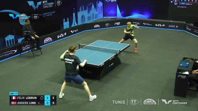 Felix Lebrun vs Anders Lind _ Match Highlights _ #WTTTunis 2025