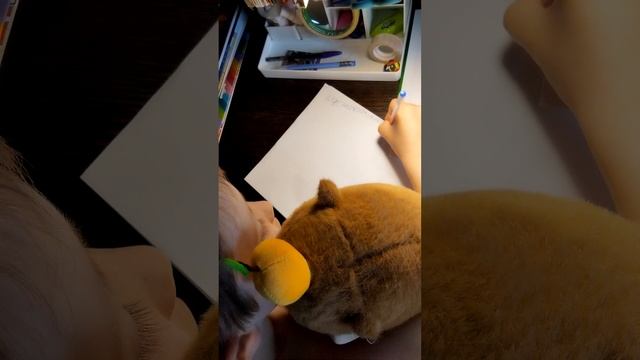 капибара пишет алфавит