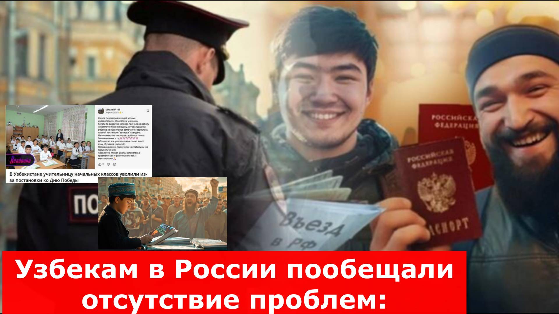 Узбекам в России пообещали отсутствие проблем: их будет охранять полиция под надзором прокуратуры?