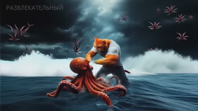 🌟🐱 Папа Кот и котенок: ЭПИЧЕСКИЕ приключения! 🚀🍕👾💪 / Смех и острые ощущения! 😂🔥