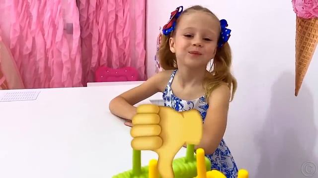 Лайк Настя (Like Nastya) - Настя и папа готовят фруктовое мороженое - Настя помогает папе готовитьпо