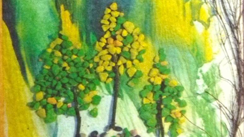 ПОДЕЛКИ: 3. Поделки из природных материалов:   .  5.  Аппликации в технике монотопии.