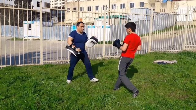 Abid Məna - Kikboksing lapada, döyüş 16,кикбоксинг,Training
