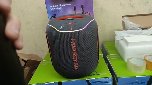 HOPESTAR PARTYBOX 600 серого цвета с полной подсветкой ✅ Видеоо
