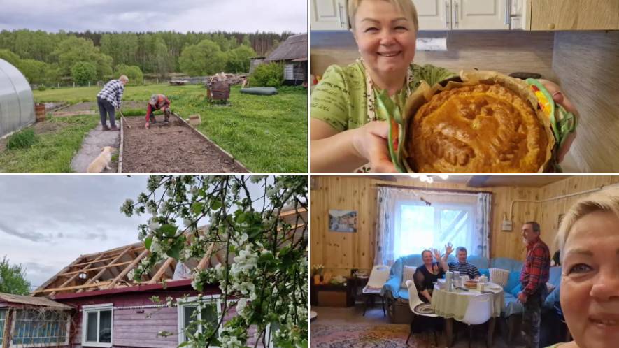ПОСАДИЛИ КАРТОШКУ. ДОЖДЬ ИДЕТ, А ДОМ БЕЗ КРЫШИ.ПЕКУ ПИРОГ СО ЩАВЕЛЕМ, ПРИЕДУТ КРЫМЧАНЕ.