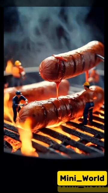 МИНИ-СТРОЙКА ВКУСА: СОСИСОЧНЫЙ АПОКАЛИПСИС НА ГРИЛЕ!
#aiartwork #kling #ai #aivideo #hailou #run