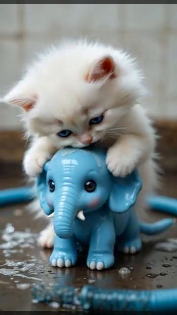 cute kitten doing good things #adorableanimals #cat #funny#kitten