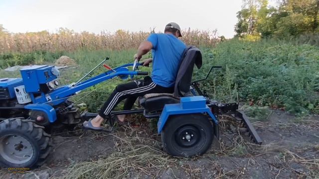 ГРАБЛИ ДО МОТОБЛОКА , ОЧЕРЕДНОЙ ВЫЕЗД ДО СЕСТРЫ , УБОРК