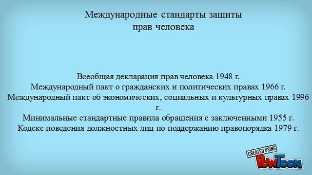 Международно-правовые аспекты защиты прав задержанны