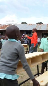 New desks for happy students!