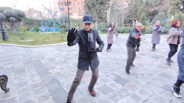 24 формы Тайчи,  фрагмент, в Парке Офицеров 10.01.2025