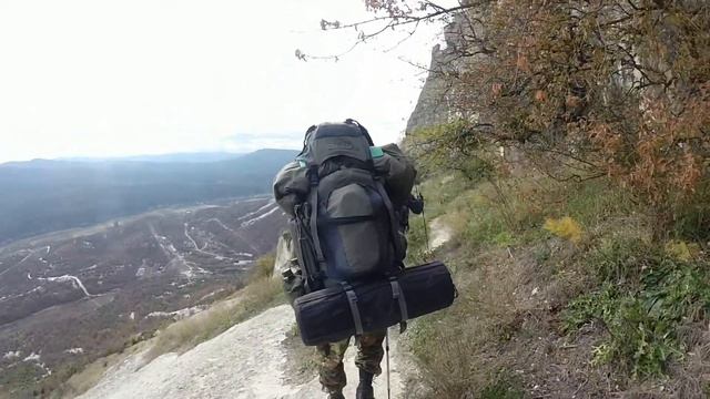 Спуск с Тепе-Кермен. 3-й день в походе. 12.11.2018г. (ВИДЕО: Шахов А. В.)