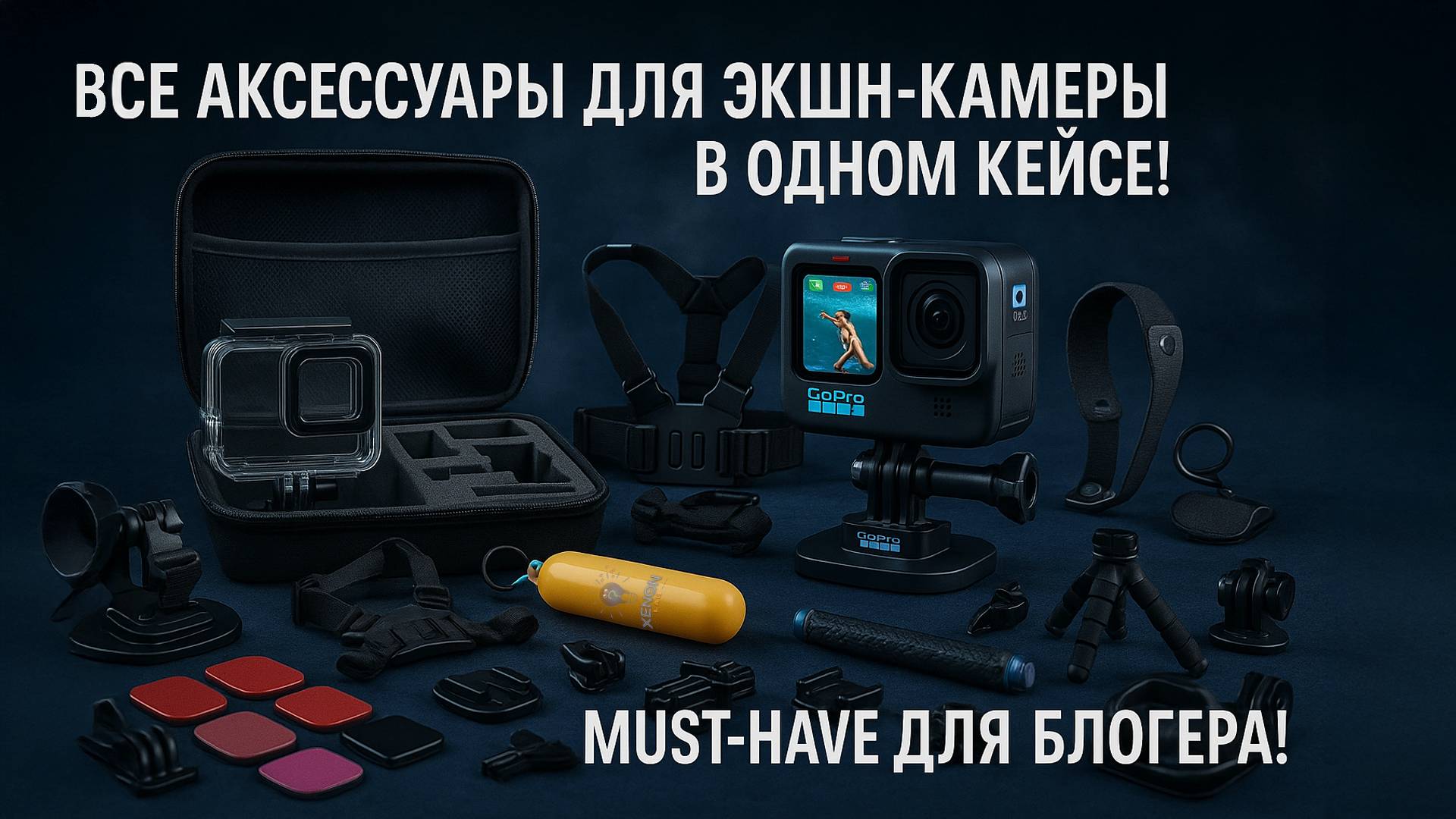 Набор для GoPro 54 в 1 — must-have для каждого блогера!