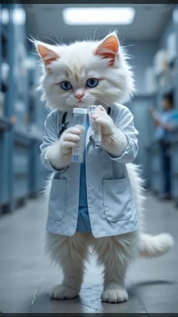 kitten tries professions #adorableanimals #cat #amusementpark