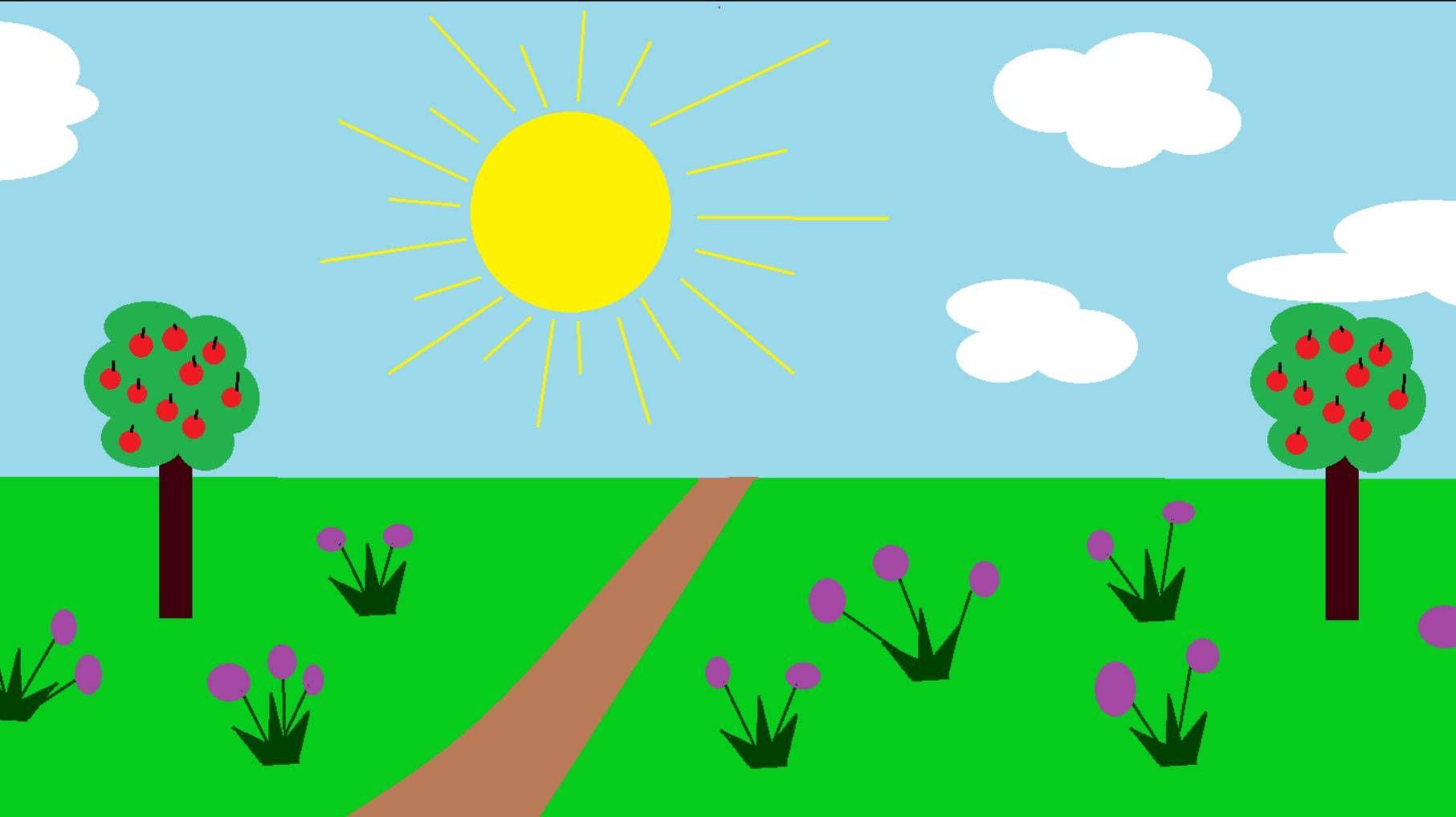Рисуем в Paint лето