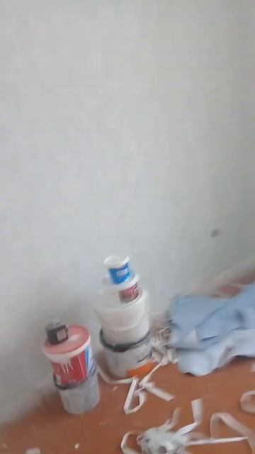 обои, плинтус, покраска.