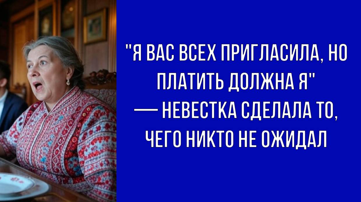 — Ты нам никто Заплати за ужин, если хочешь быть частью семьи