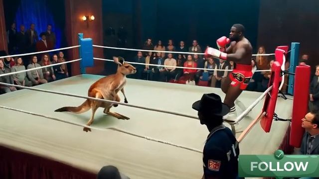 AI Incredible Kangaroo Boxing  Невероятный бокс Кенгуру #ai #boxing #aianimat