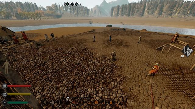 Рыцарский бой в ближнем бою Life is feudal (2 раунд)