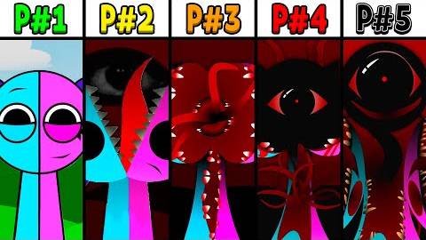 Все фазы в New Incredibox Sprunki 3: от фазы 1 до фазы 5