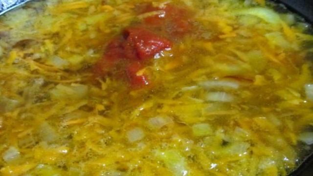 Суп на рыбном бульоне с овощами и булгуром
