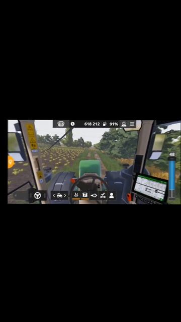 катим на Джон Дир среди полей🌾🚜 #fs20 #балочки #джондир #трактор #ферма