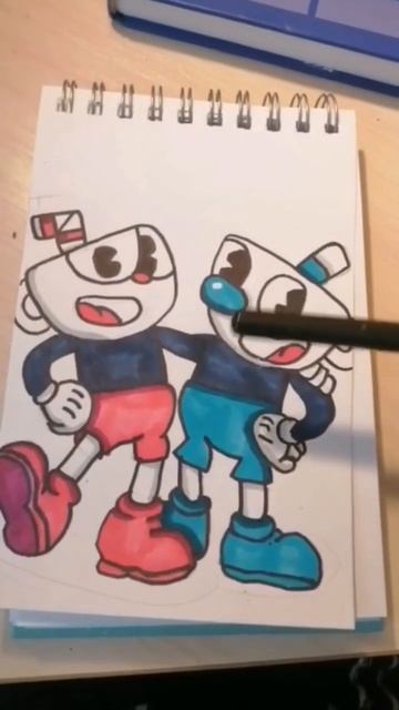 кружки из крапхеда #рисунок #Cuphead