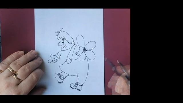 Рисуем Карлсона, легко и просто