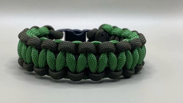Браслет “Cobra” з паракорду 550 двоколірний з пластиково