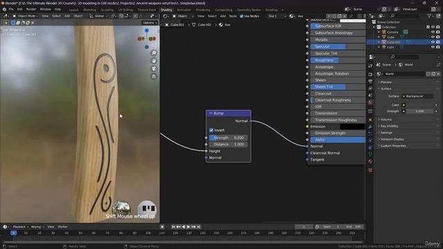 62- Texturing the Simple Axe. Texture Painting