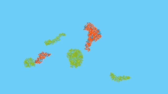 растение из маленьких кубиков в программе